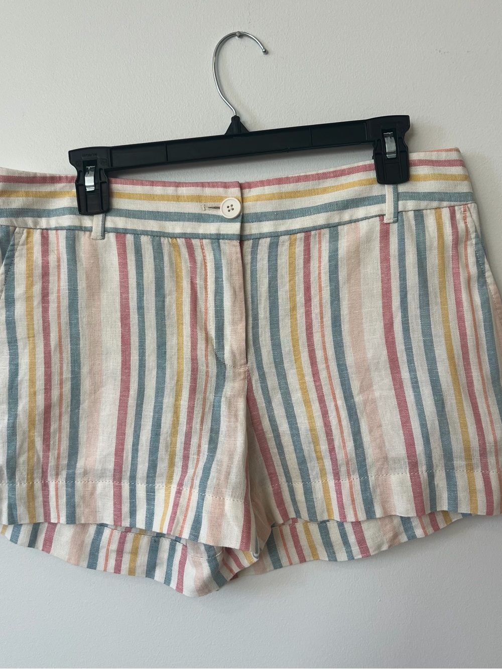 LOFT Striped Linen Multicolored Women's Shorts Size 4